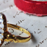 【イギリス アンティーク】天然オパール 天然ダイヤモンド リング