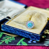 天然パライバトルマリン 天然ダイヤモンド ネックレス