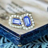 天然タンザナイト 天然ダイヤモンド ピアス