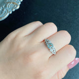 【希少石】天然バナジウムベリル 天然ダイヤモンド リング