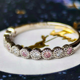 【ピンクダイヤ】天然ダイヤモンド ハーフエタニィリング プラチナ