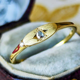 【ローズカット】天然ダイヤモンド 18金リング