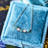 天然パライバトルマリン 天然ダイヤモンド ネックレス