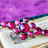 【幻の宝石】ペルピニャンガーネット フランスアンティーク ブローチ