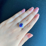 天然タンザナイト 2.47ct 天然ダイヤモンド リング