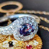 【大粒 0.60ct】天然アレキサンドライト 天然ダイヤモンド リング