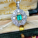 【ノンオイル コロンビア産】天然エメラルド 天然ダイヤモンド ネックレス