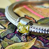 【お値下げ】カラーダイヤ 天然ダイヤモンド FANCY DEEP YELLOW リング