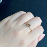 天然アンダリュサイト 天然ダイヤモンド リング