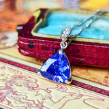 天然タンザナイト 天然ダイヤモンド ネックレス