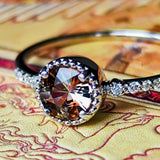 天然アンダリュサイト 天然ダイヤモンド リング