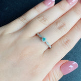 天然パライバトルマリン 天然ダイヤモンド リング