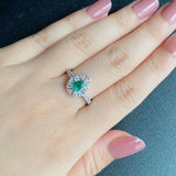 天然エメラルド 天然ダイヤモンド リング