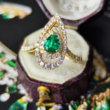 【コロンビア産】天然エメラルド 天然ダイヤモンド リング