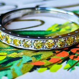 【イエローダイヤ】天然ダイヤモンド ハーフエタニティリング