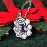 天然アレキサンドライト 天然ダイヤモンド プラチナネックレス