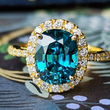 【大粒 4.60ct】天然ジルコン 天然ダイヤモンド リング