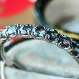 天然アレキサンドライト ハーフエタニティリング