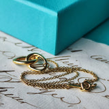 TIFFANY &Co ティファニー ダブルループネックレス 18金YG