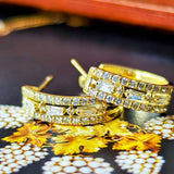 天然ダイヤモンド テーパーカット ピアス