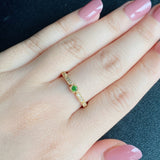 天然デマントイドガーネット 天然ダイヤモンド リング