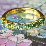 【お値下げ】天然グリーントルマリン ハーフエタニティリング