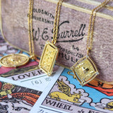 【タロットカード】恋人 天然ダイヤモンド 18金ネックレス