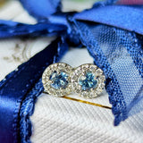 【お値下げ】カンチャナブリ産 天然サファイア 天然ダイヤモンド ピアス