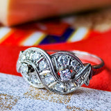 【お値下げ】昭和レトロ 天然ダイヤモンドリング