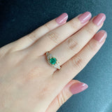 【コロンビア産】天然エメラルド 天然ダイヤモンド リング
