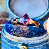 【アレキタイプ】天然カラーチェンジガーネット 天然ダイヤモンド リング