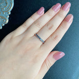 【ブラジル産】天然アレキサンドライト ハーフエタニティリング