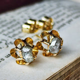 【お値下げ】イギリス アンティーク ダイヤモンドピアス