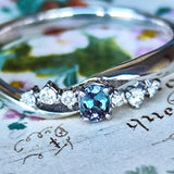 天然アレキサンドライト 天然ダイヤモンド プラチナリング