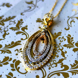 天然ダイヤモンド スリーカラー ネックレス