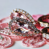 天然モルガナイト 天然ダイヤモンド ピアス