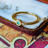 天然パライバトルマリン 天然ダイヤモンド リング