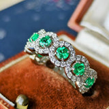 【コロンビア産】天然エメラルド 天然ダイヤモンド リング