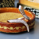 【スネークリング】天然ダイヤモンド 天然エメラルド K18PG