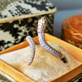 【スネークリング】天然ダイヤモンド 天然エメラルド K18PG