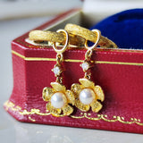 MIKIMOTO ミキモト チャーム イヤリング 18金