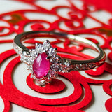 【お値下げ】天然スタールビー 天然ダイヤモンド リング