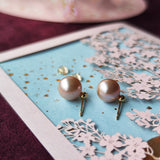 【さくらパール】夜桜 18金ピアス