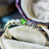 【お値下げ】天然デマントイドガーネット 天然ダイヤモンド リング