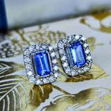 天然タンザナイト 天然ダイヤモンド ピアス