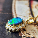 TASAKI 田崎真珠 ブラックオパール ダイヤモンド ペンダントトップ