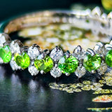 天然デマントイドガーネット 天然ダイヤモンド プラチナリング