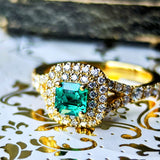 【コロンビア産】天然エメラルド 天然ダイヤモンド リング