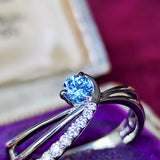 【カンチャナブリ産】天然サファイア 天然ダイヤモンド リング