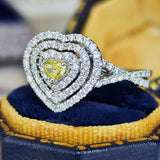 【お値下げ】カラーダイヤ FANCY INTENSE YELLOW VS2 プラチナリング